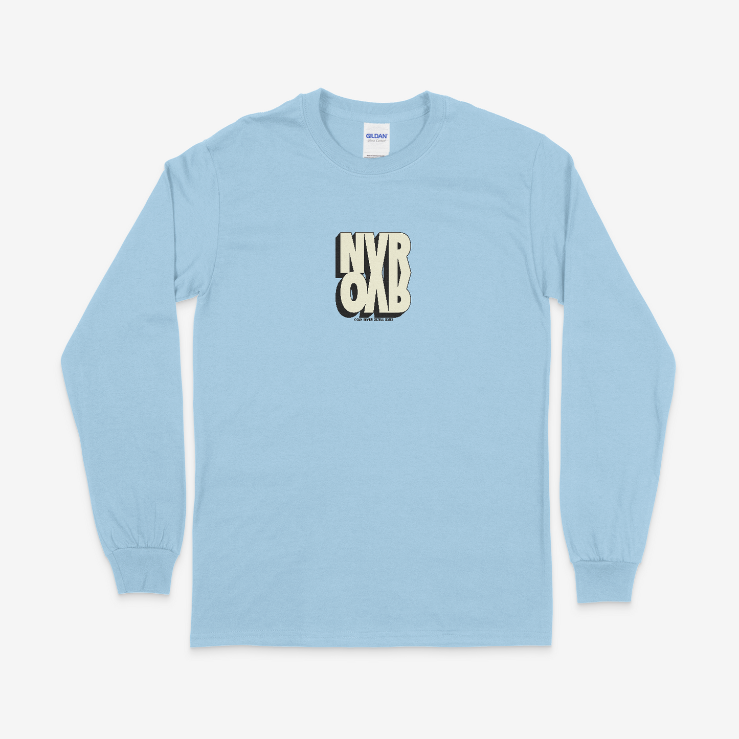 Nvr Ovr Block Logo Drop Shadow Logo (Long Sleeve)